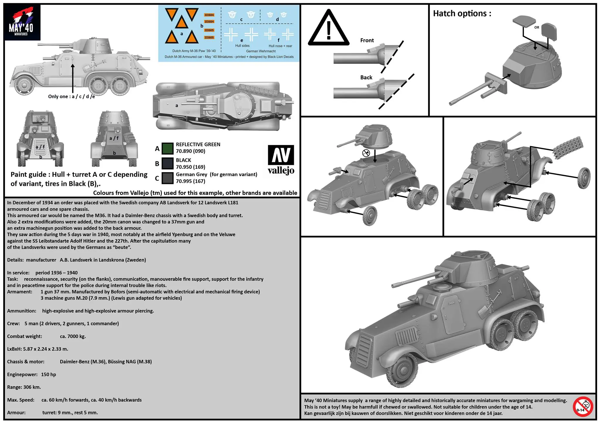 M40DU-VHC-01-Landsverk M36 - Image 4