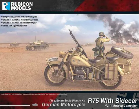 280052 - German Motorcycle R75 with Sidecar - DAK