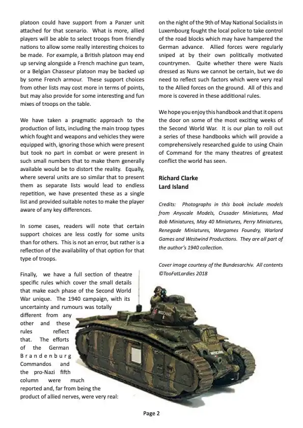 Chain of Command: Blitzkrieg 1940 Handbook - Image 2