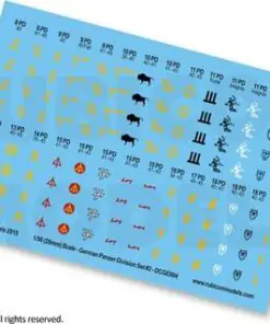 130006 - German Panzer Division Set 2 Decal Sheet