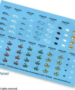 130008 - German Heavy Panzer Battalion Set 1 Decal Sheet