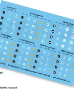 130010 - German SS Panzer Division Set 1 Decal Sheet