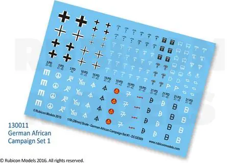 130011 - German African Campaign Set 1 Decal Sheet