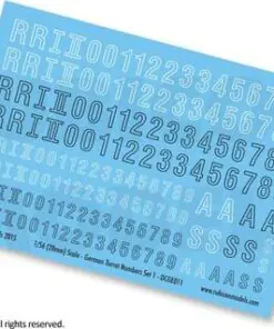 130017 - German Turret Numbers Set 1 Decal Sheet