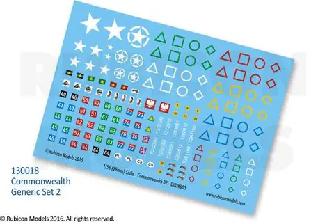 130018 - Commonwealth Generic Set 2 Decal Sheet