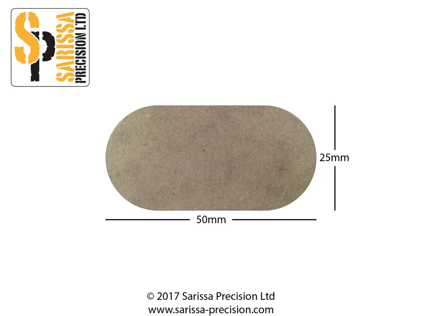 Pil shaped bases 50mm x 25mm pack - Image 2