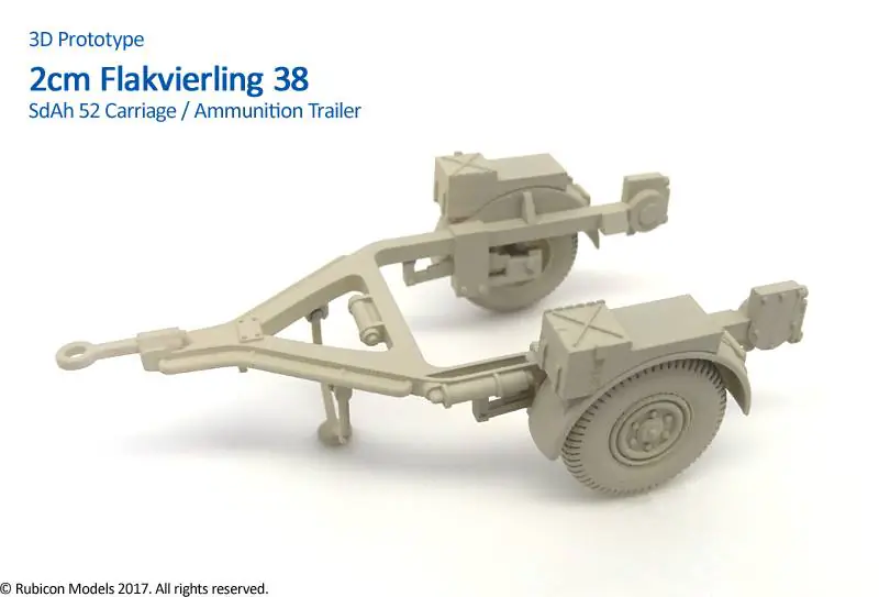 280073 - 2cm Flakvierling 38 with SdAh 51/52 Trailer & Crew - Image 3
