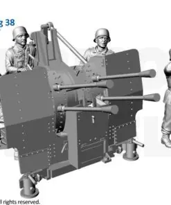 Alternative view of 280073 - 2cm Flakvierling 38 with SdAh 51/52 Trailer & Crew