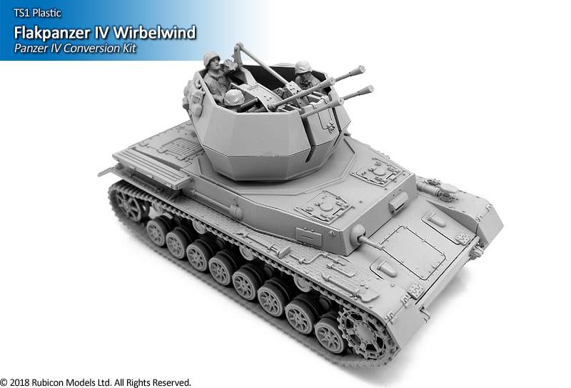 Flakpanzer IV ''Wirbelwind " 1/56 Maßstab 28mm Kriegsspiel Rubicon RU-280079 