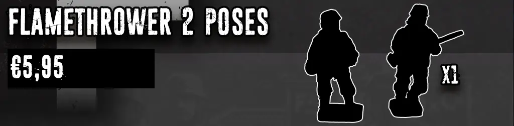 M40FJ-SUP-09 Fallschirmjäger flamethrower 2 poses