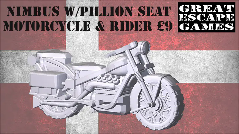 DAN203 - Danish Motorcycle w/Pilion