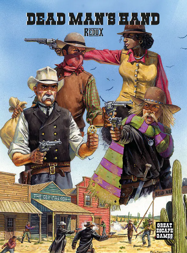 DMH001	Dead Man’s Hand Redux Rulebook (with card deck & markers)