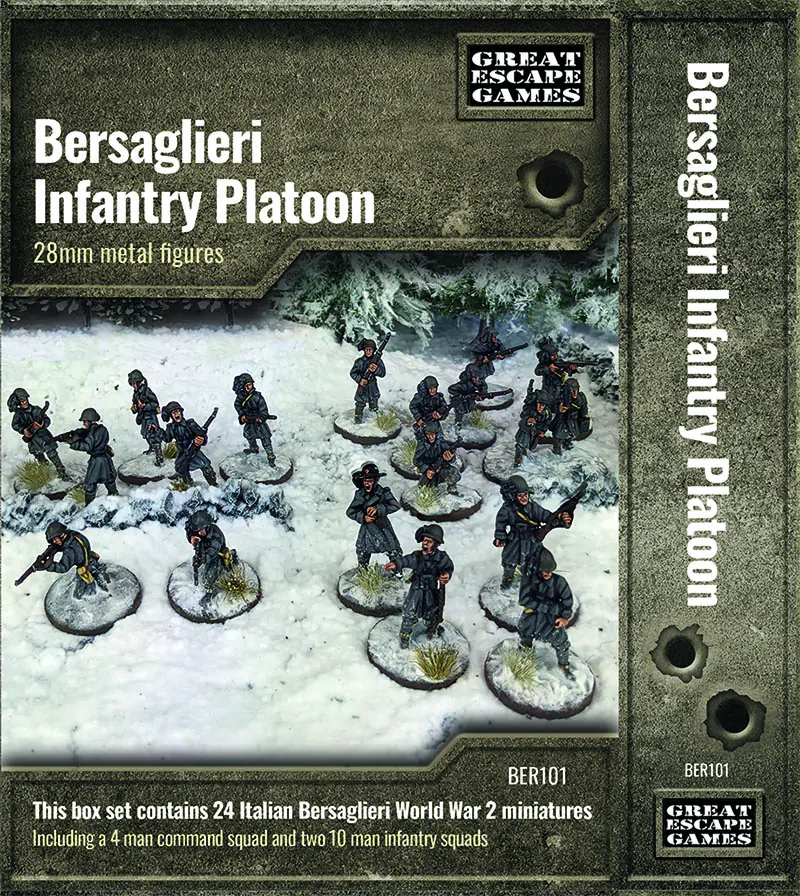 BER101 - Italian Bersaglieri Platoon - Winter Uniform (Great Escape Games) BER102/103/104
