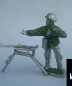 M40SS-SUP-01 Early War SS MG34 on Lafette firing - Image 4