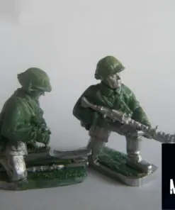 Alternative view of M40SS-INF-06 Early War SS mg34 team kneeling