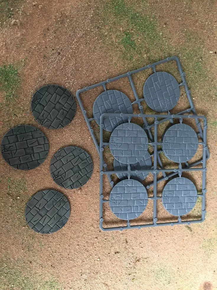 50mm Diameter Paved Effect Bases (8)