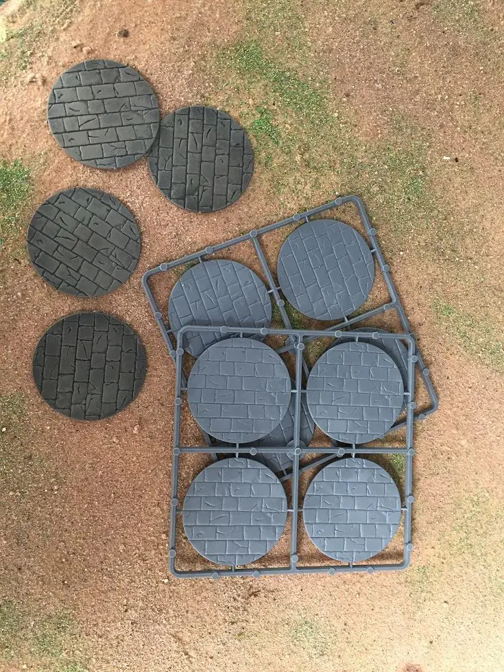 60mm Diameter Paved Effect Bases (8)