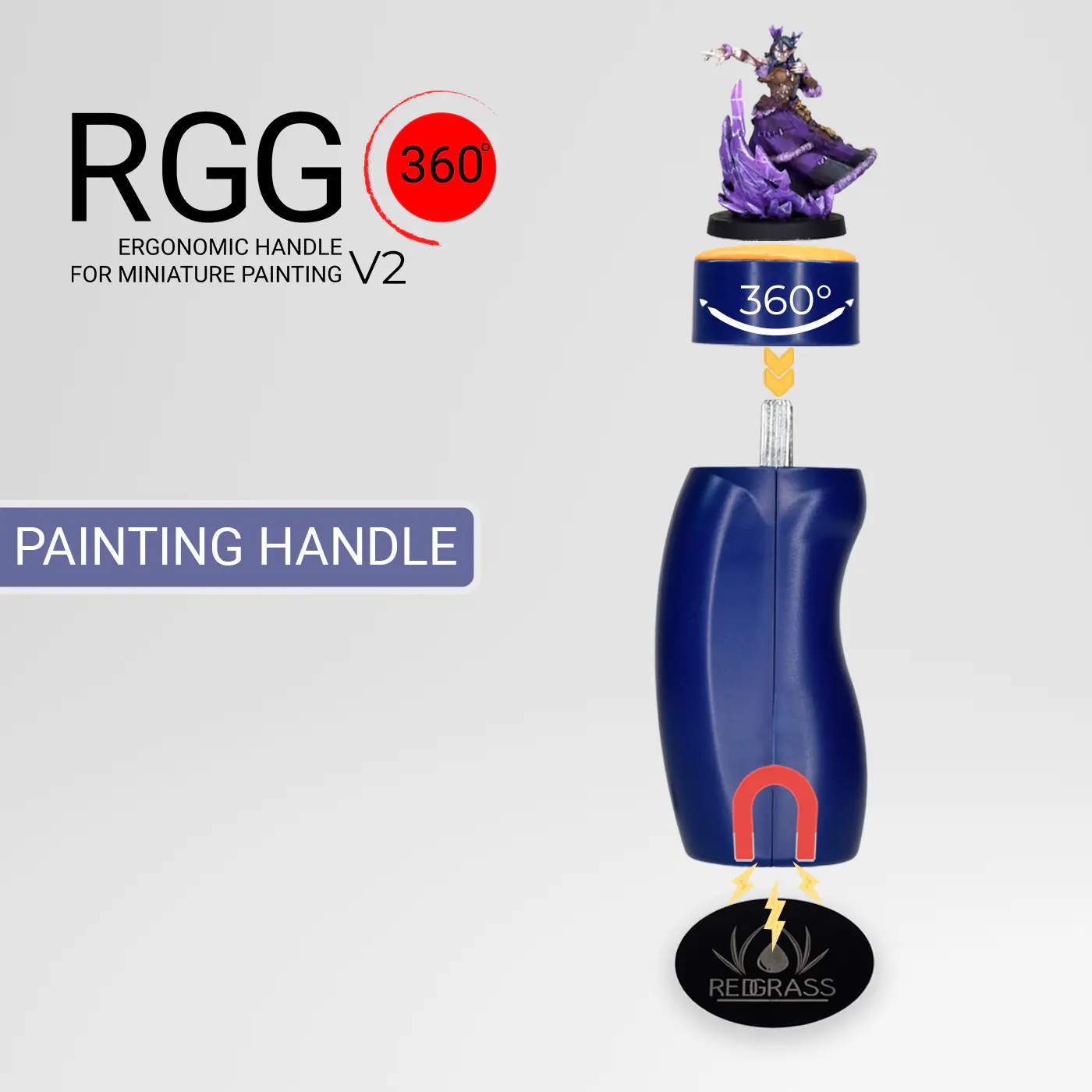 RGG360-MAG-BL-GR 4x RGG360 Painting Handle V2