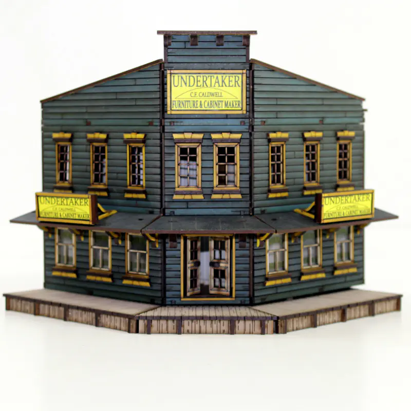 28S-DMH-109 Dead Man's Hand Pre-painted Undertaker's Building - Image 9