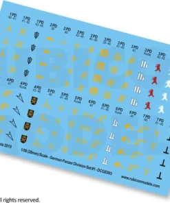 130005 - German Panzer Division Set 1 Decal Sheet