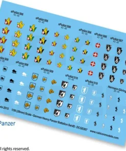 130009 - German Heavy Panzer Battalion Set 2 Decal Sheet
