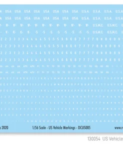 130054 - US Vehicle Markings Decal Sheet ( Vehicle Registration & Bumper Code)