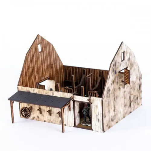 28S-DMH-136 Dead Man's Hand Pre-painted Lime White Stables - Image 9