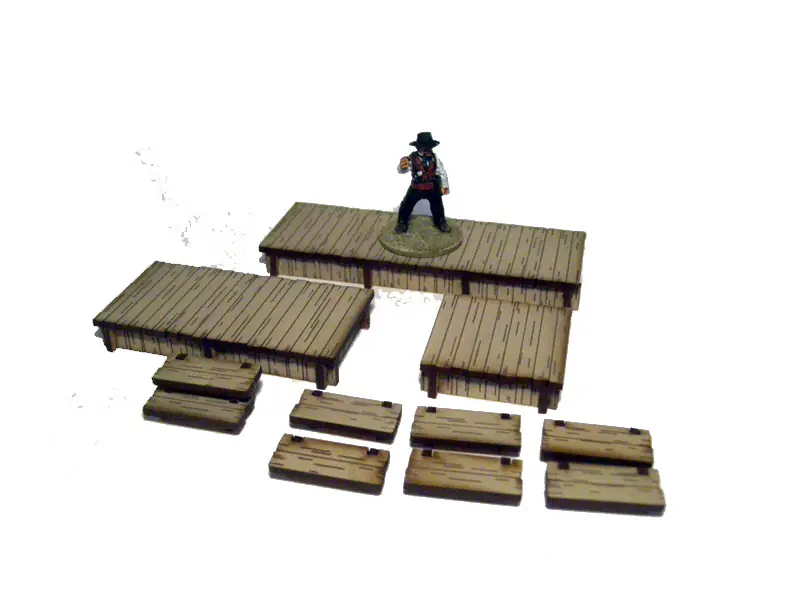 28S-DMH-A02 Dead Man's Hand Pre-painted Boardwalks