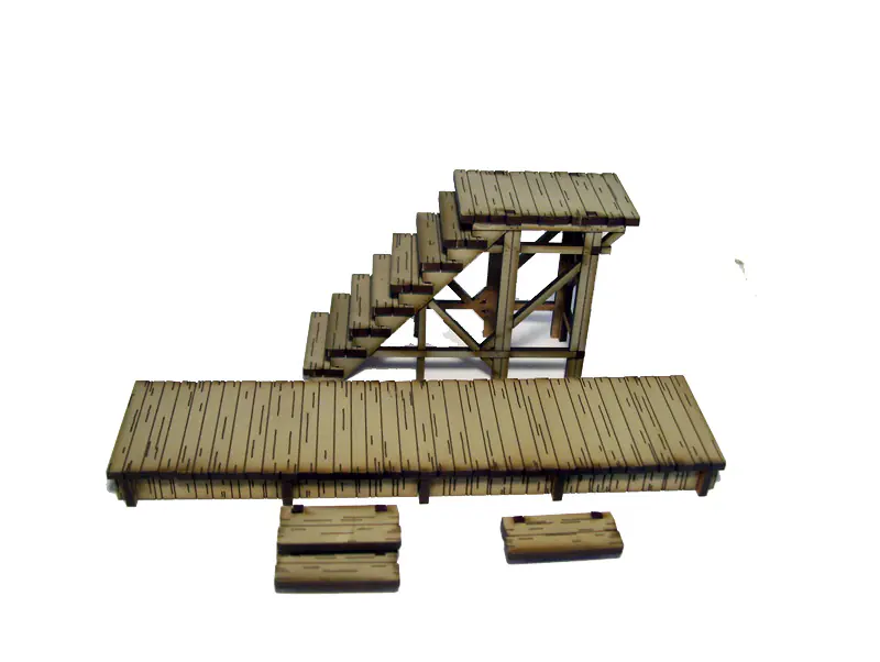 28S-DMH-A03 Dead Man's Hand Pre-painted Stairs & Boardwalk - Image 2