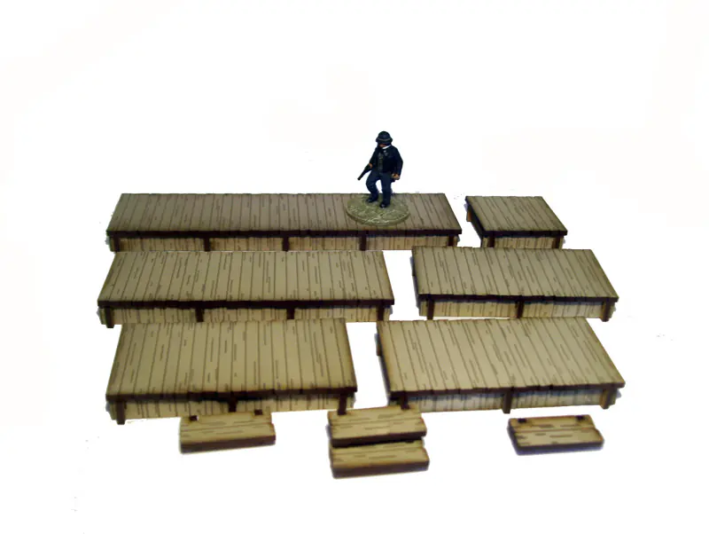 28S-DMH-A08 Dead Man's Hand Pre-painted Long Boardwalks