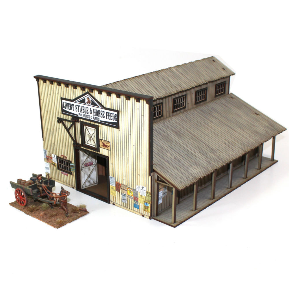 28S-DMH-114 Dead Man's Hand Pre-painted Miller's Livery Stable