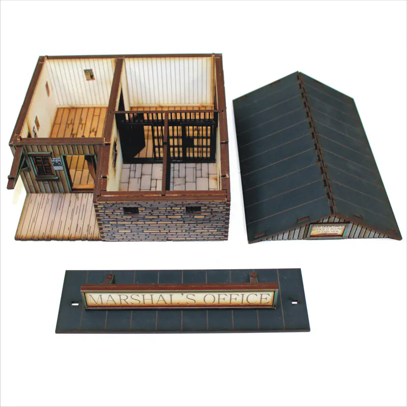 28S-DMH-107 Dead Man's Hand Pre-painted Marshal's Office - Image 2