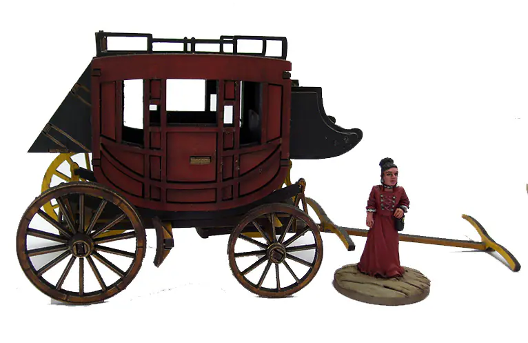 28S-CAW-101 Pre-painted Stage Coach (4Ground)