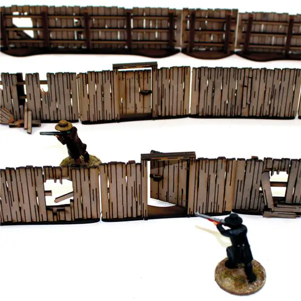 28S-DMH-A06 Pre-painted Yard Panel Fencing with Gates (4Ground)