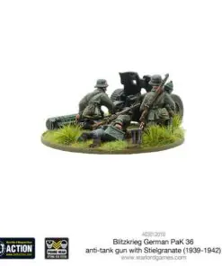 Blitzkrieg German Pak 36 anti-tank gun with stielgranate - Image 3