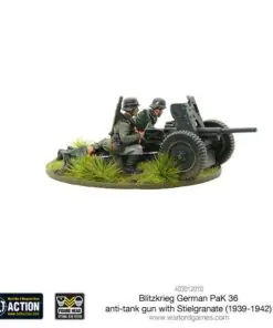 Blitzkrieg German Pak 36 anti-tank gun with stielgranate - Image 4