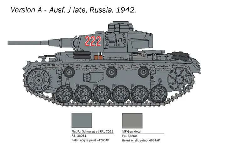 25757 - Scale 1 : 56 Pz. Kpfw. III Ausf. J/L/M/N - Image 7