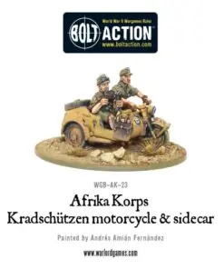 Afrika Korps Kradschutzen motorcycle and sidecar