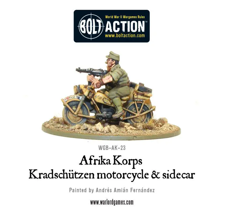 Afrika Korps Kradschutzen motorcycle and sidecar - Image 3