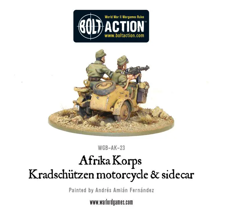 Afrika Korps Kradschutzen motorcycle and sidecar - Image 4