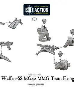 Waffen-SS MG42 MMG team firing (1943-45) - Image 3
