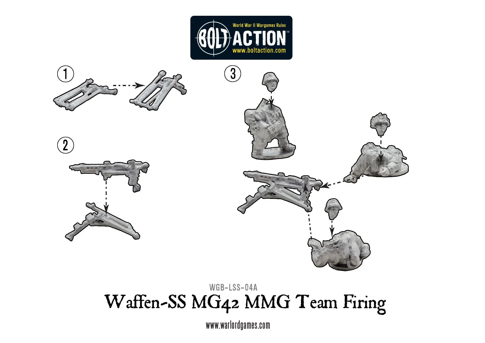 Waffen-SS MG42 MMG team firing (1943-45) - Image 3