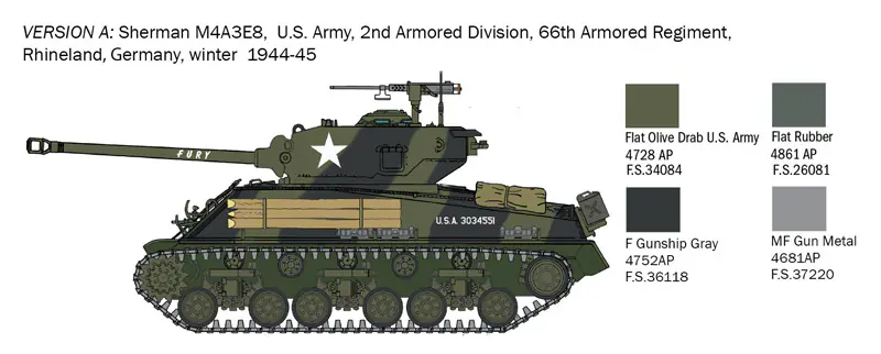 25772 - Scale 1 : 56 M4A3E8 Sherman Fury - Image 4