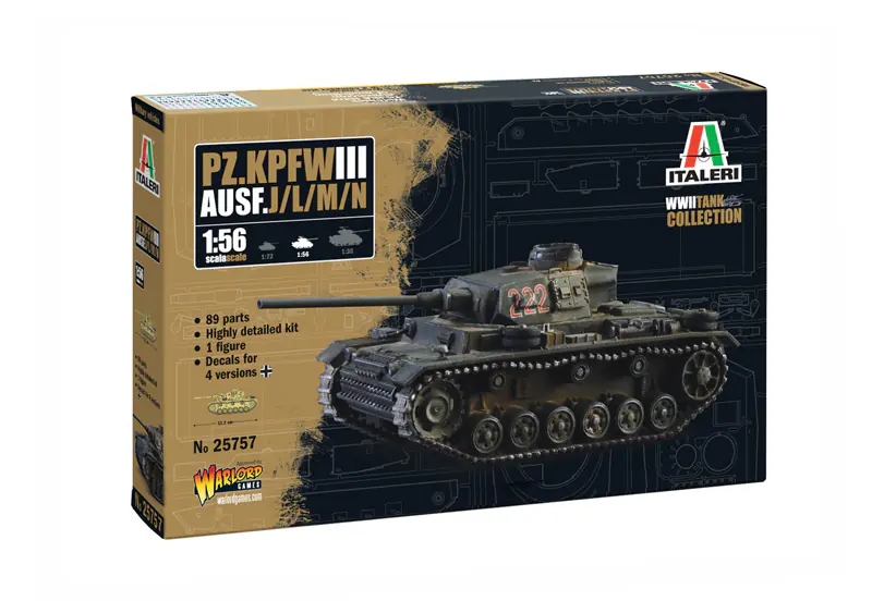 25757 - Scale 1 : 56 Pz. Kpfw. III Ausf. J/L/M/N