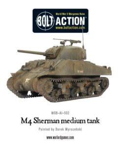 Alternative view of M4 Sherman medium tank (plastic)