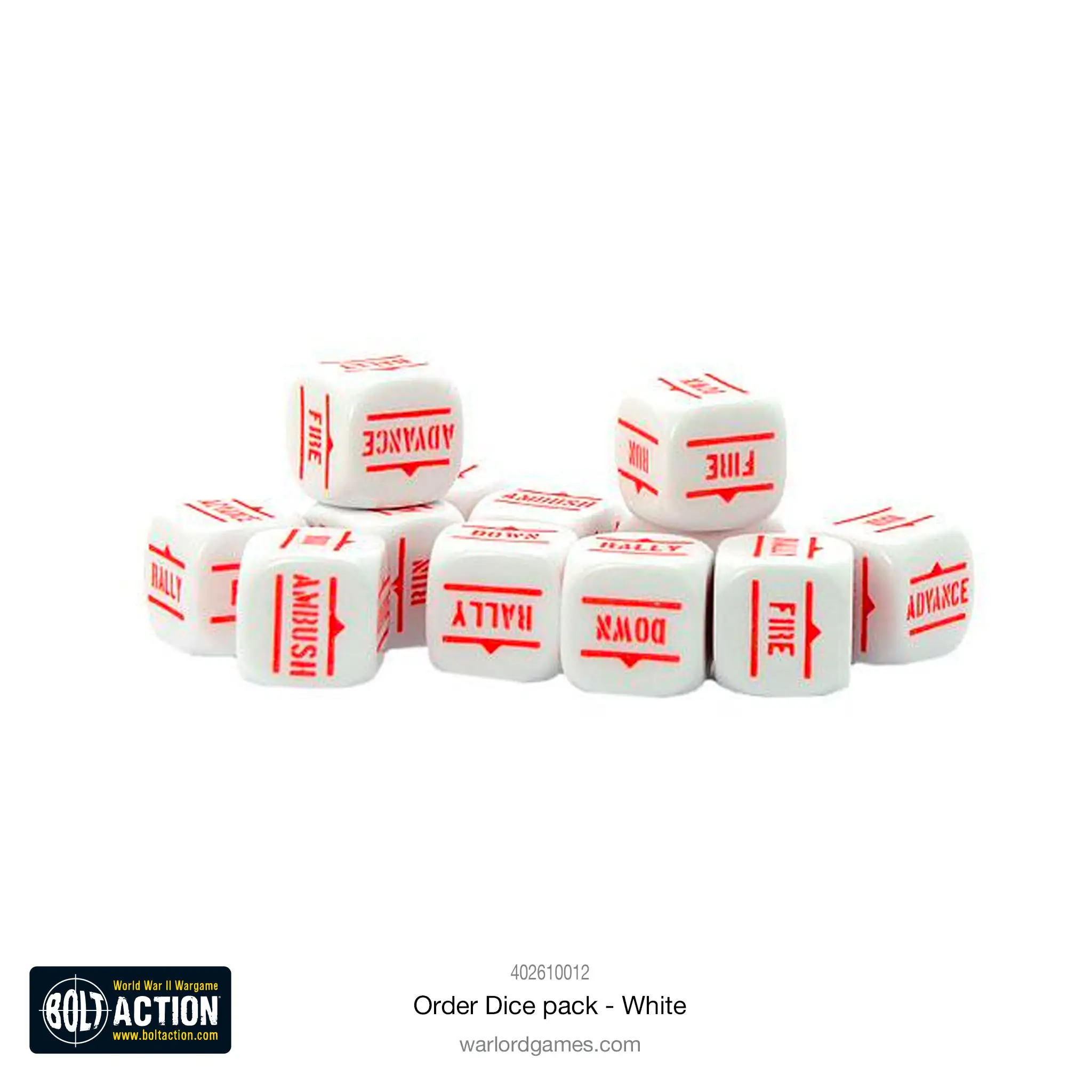 Bolt Action: Orders Dice Pack - White - Image 2