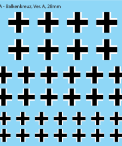 German Balkenkreuz, 28mm Decals Version A: Traditional