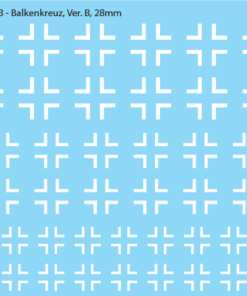 German Balkenkreuz, 28mm Decals Version B: White