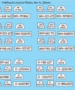 WW2 German - Halftrack License Plates, 28mm Decals