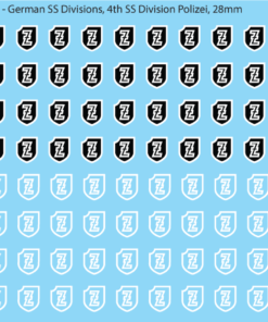 WW2 German SS Divisions, 28mm Decals 4A: 4th SS Division, Polizei